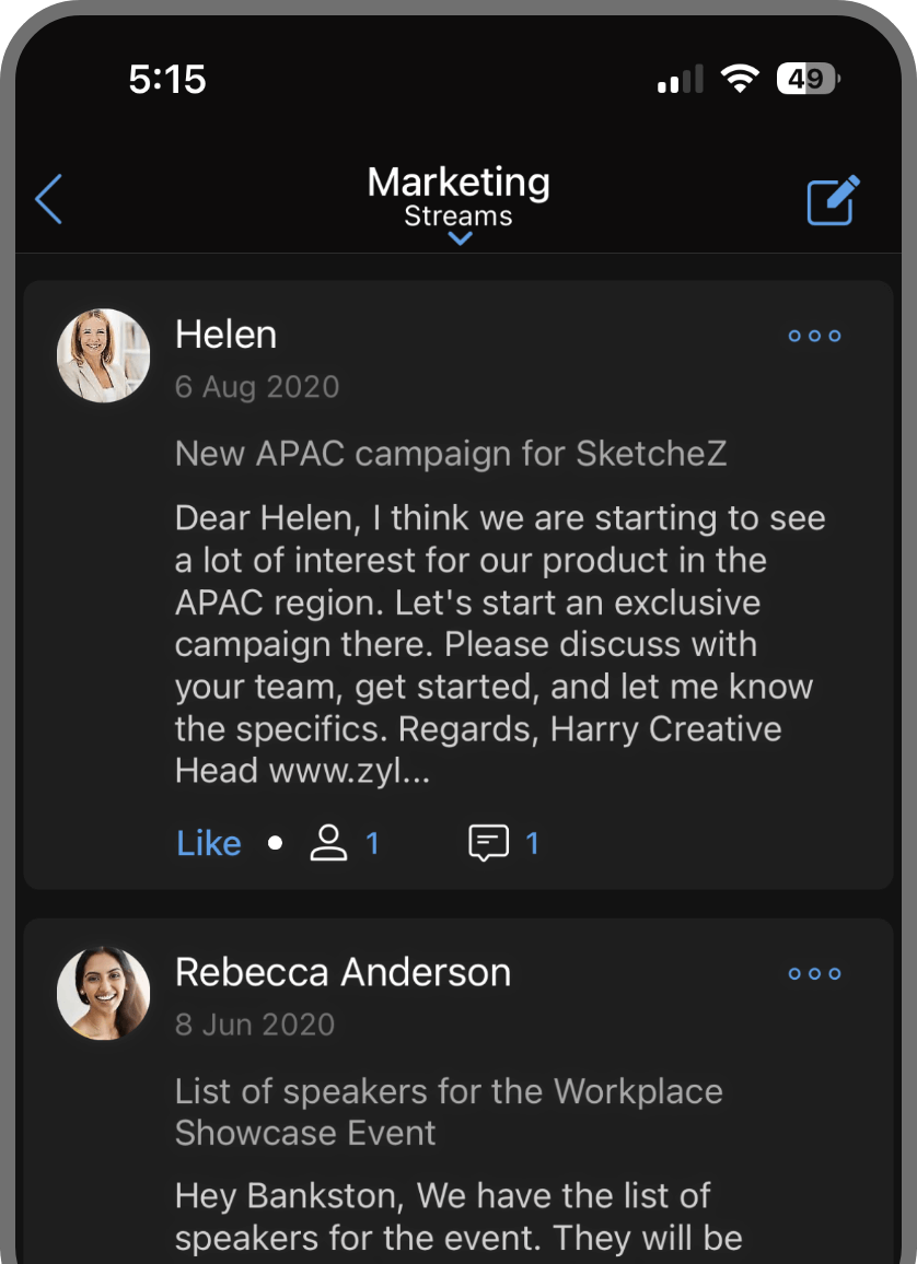 Zoho Mail mobile