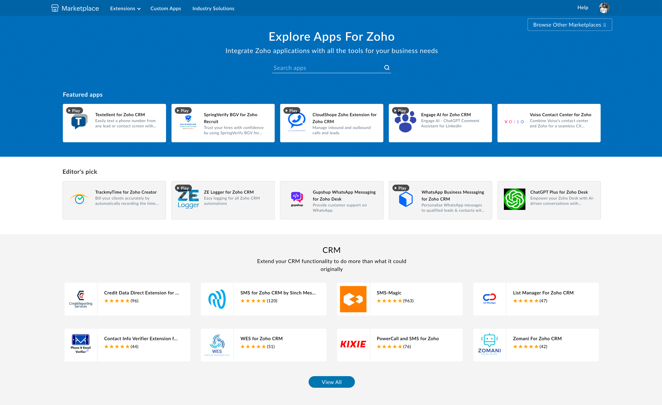 Marketplace extension