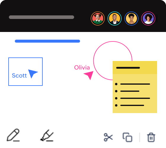 Brainstorm on whiteboard