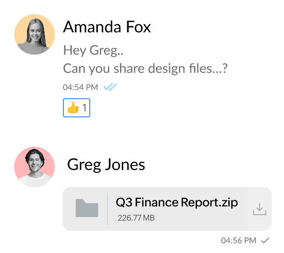 Chat and share files in an instant