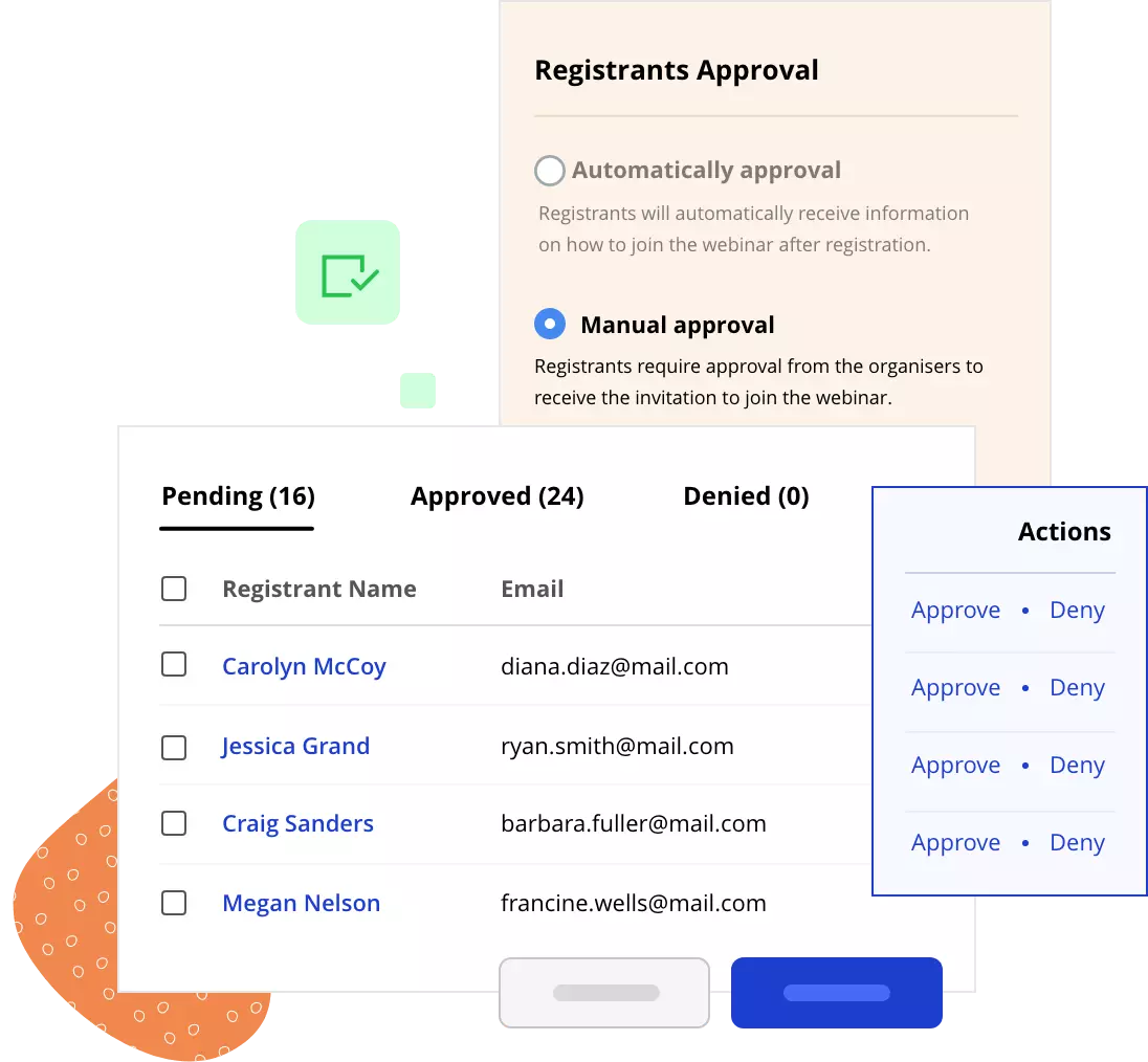 Moderate registrants