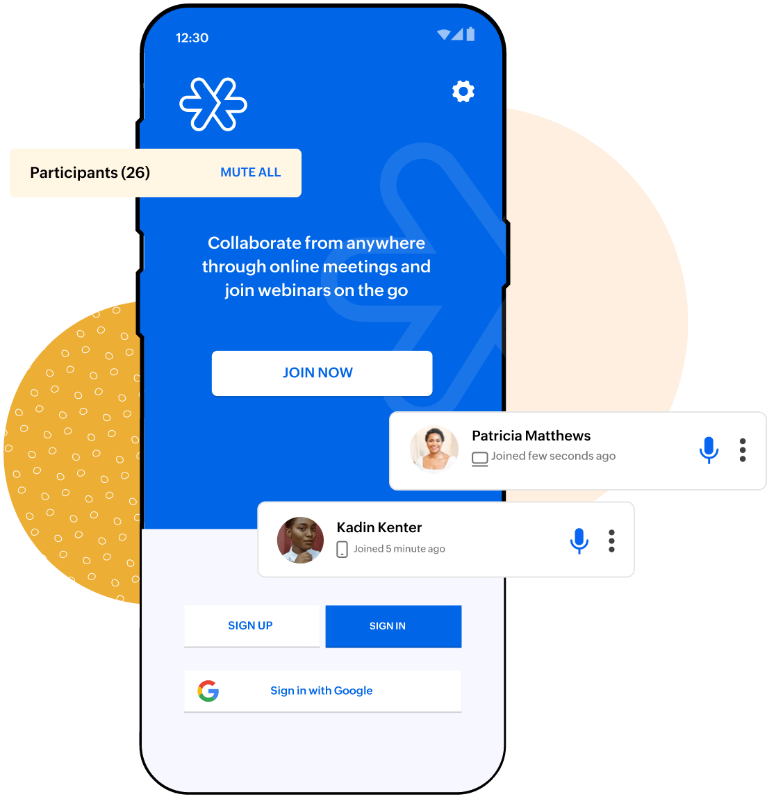 Join webinars from your mobile