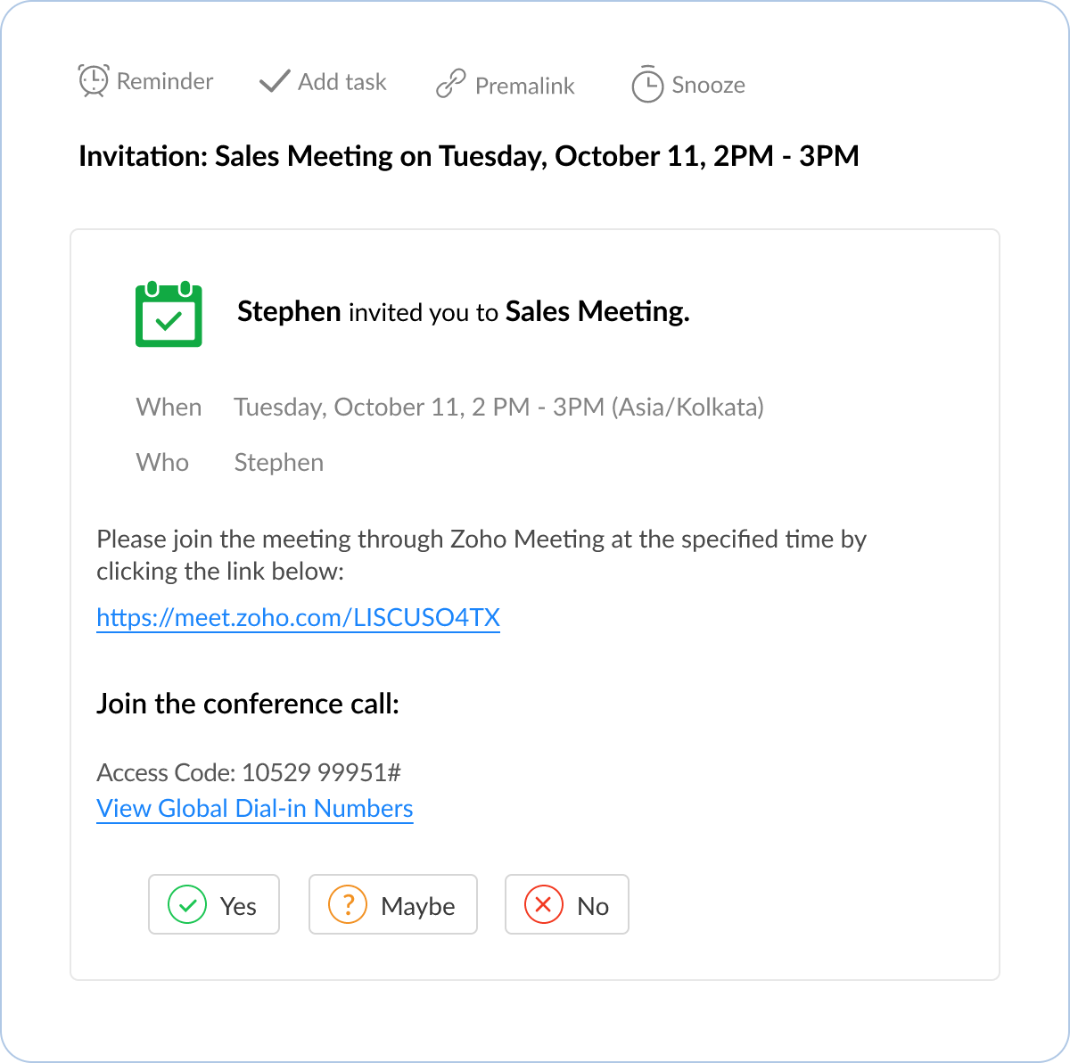 Zoho Meeting