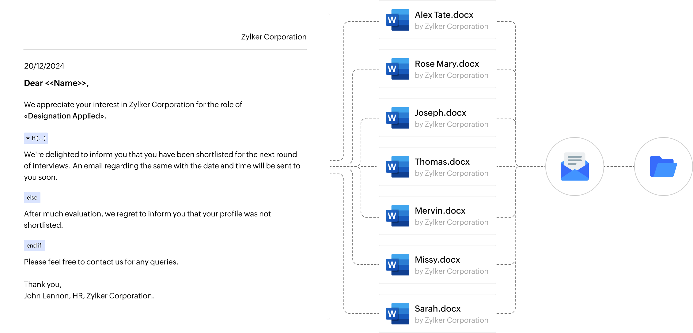 Merge documents easily