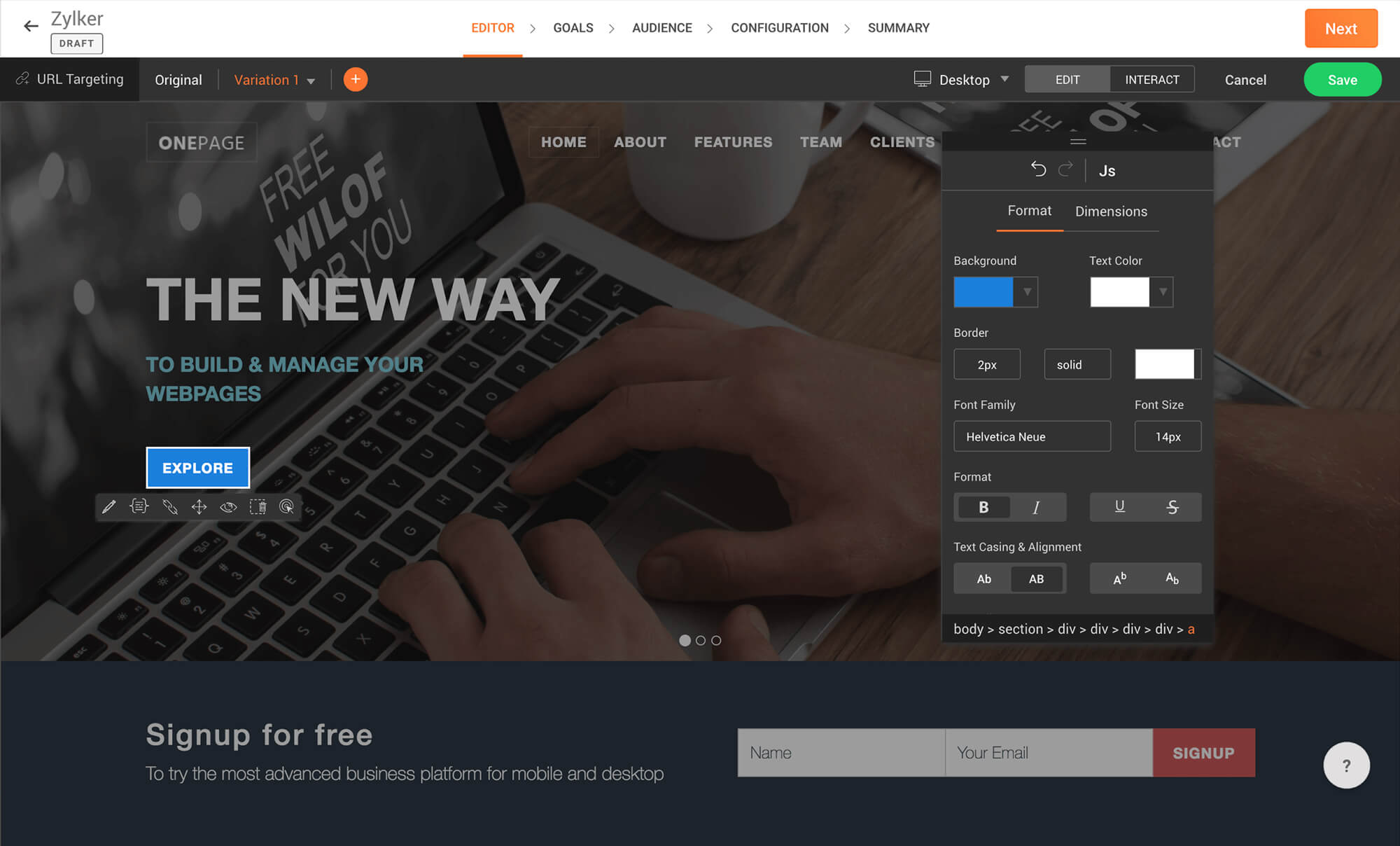 Create your own website