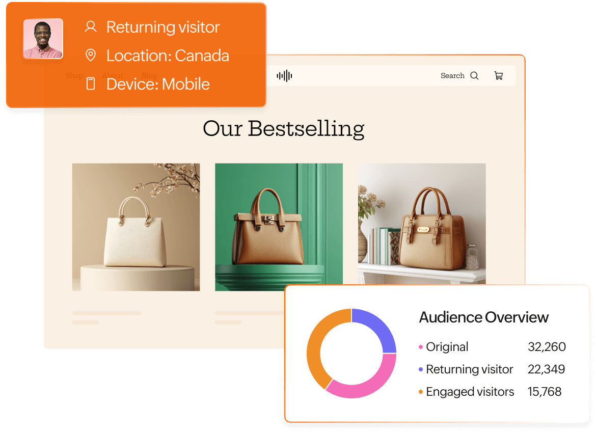Tailor website content and offerings