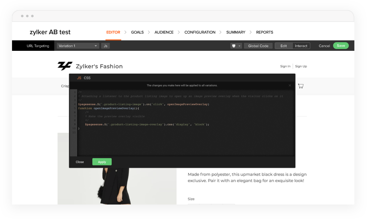 Powerful code editor