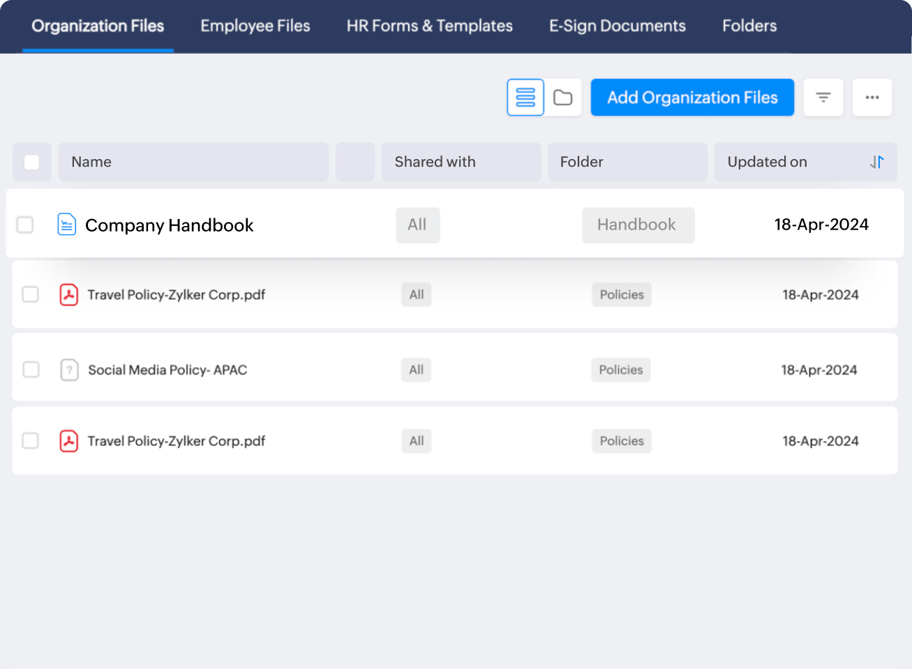 Gerenciamento de documentos centralizado