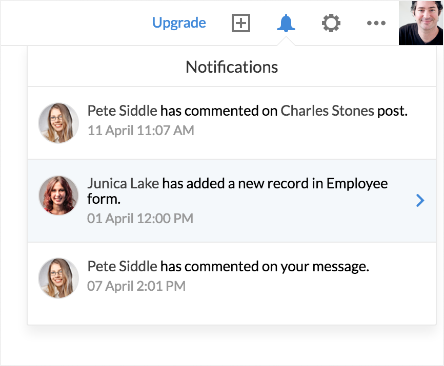 Instant notification