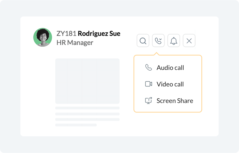 ZPeople – Audio- und Videoanrufe