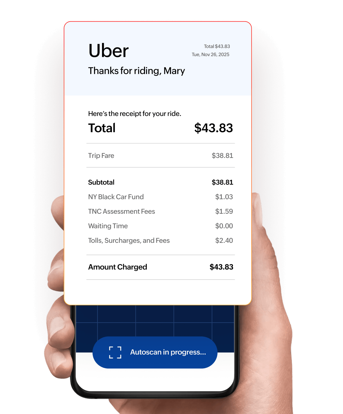 Automate receipt capture in Zoho People Plus