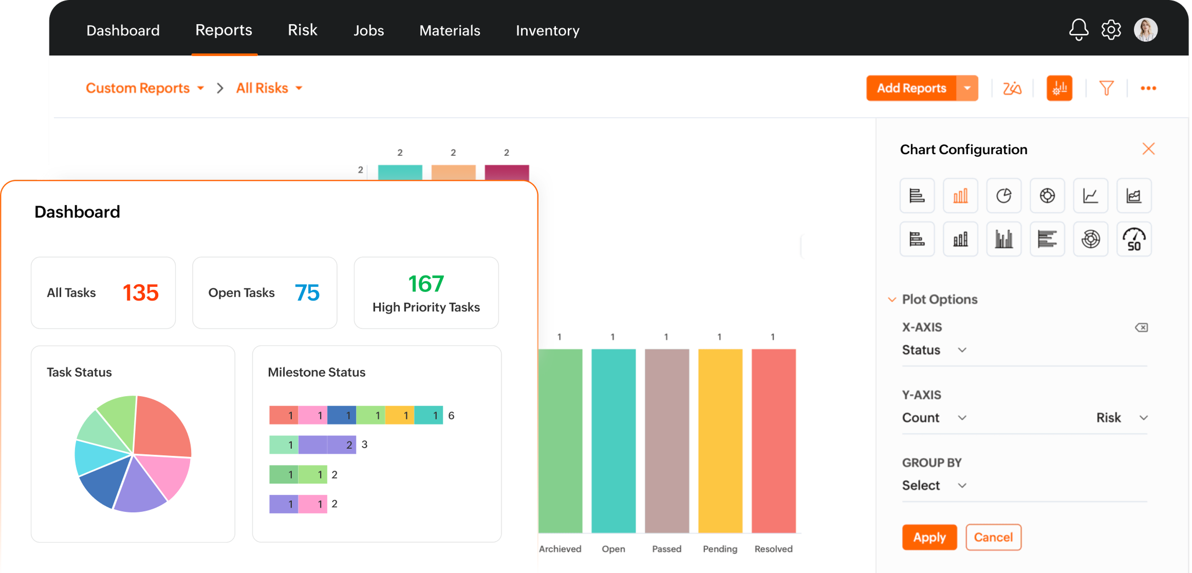 Reports and dashboards