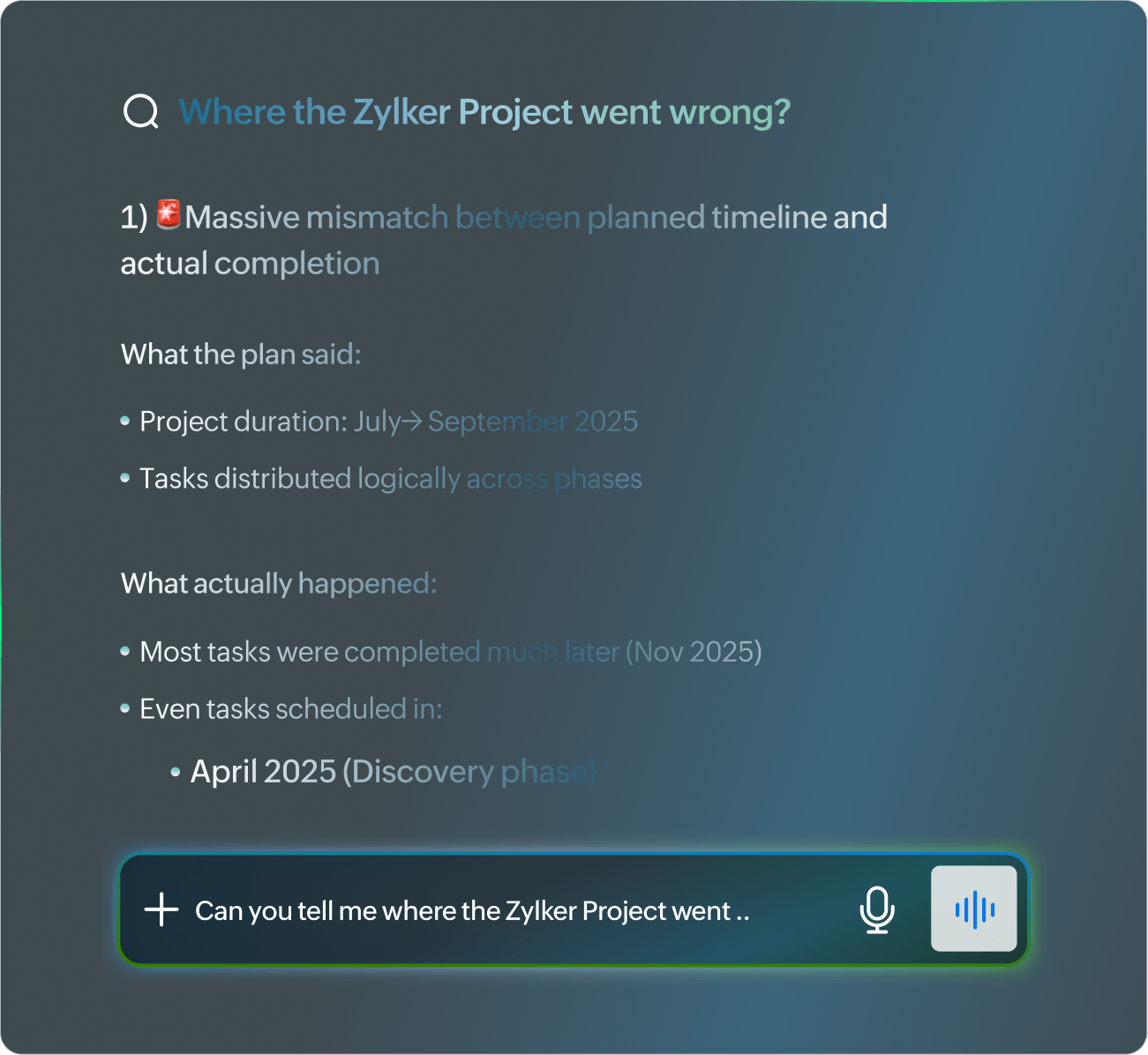 Analyze past projects precisely