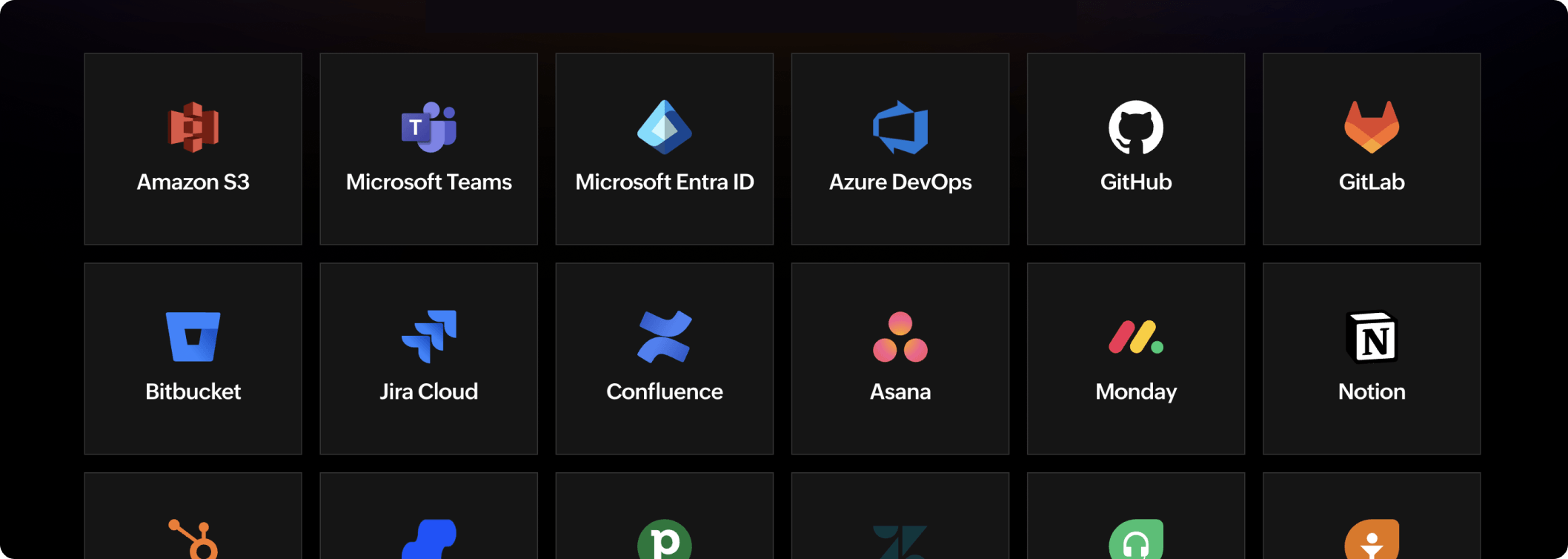 Third-party tools integration dashboard