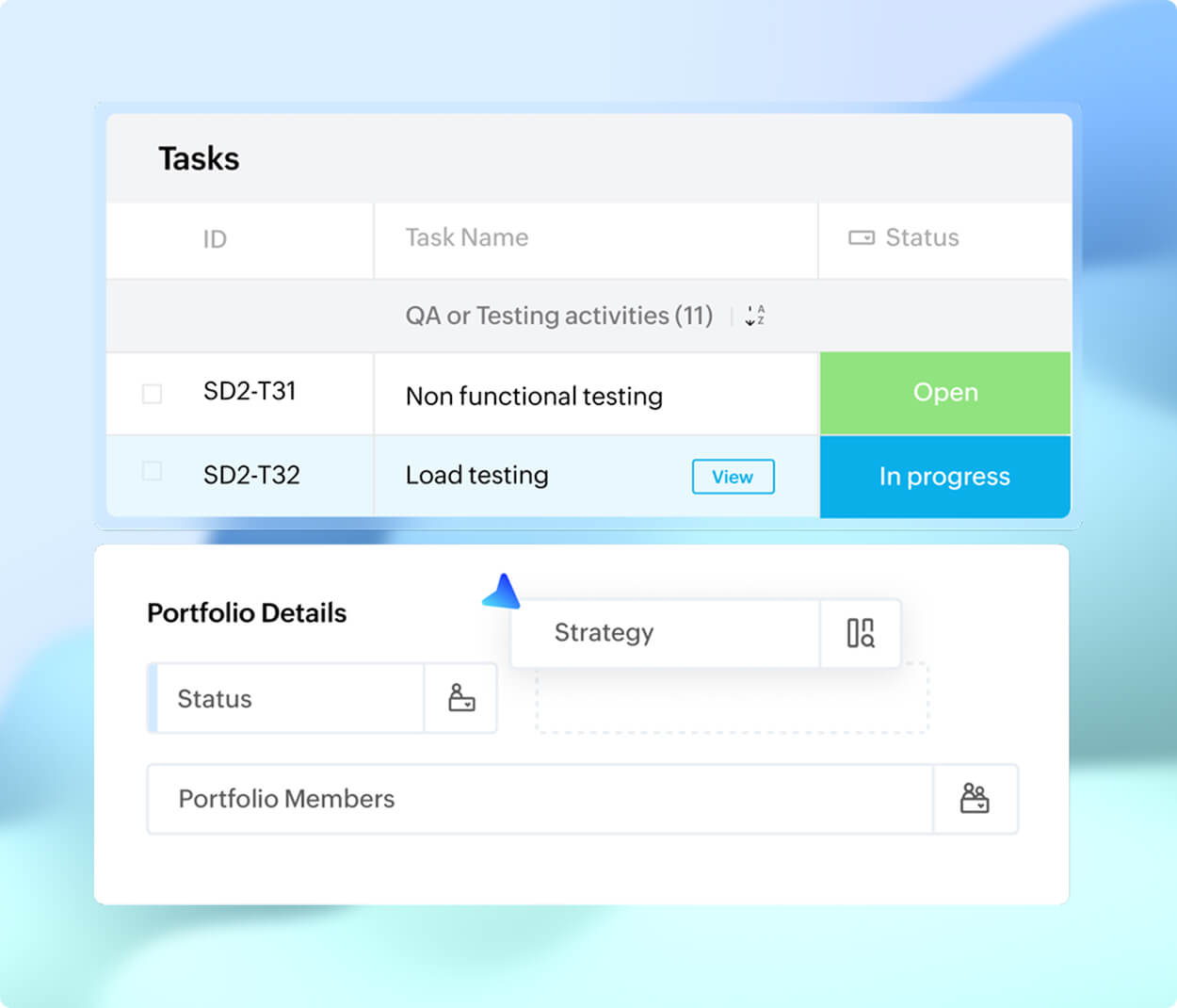 Use custom modules to track your portfolios on Zoho Projects
