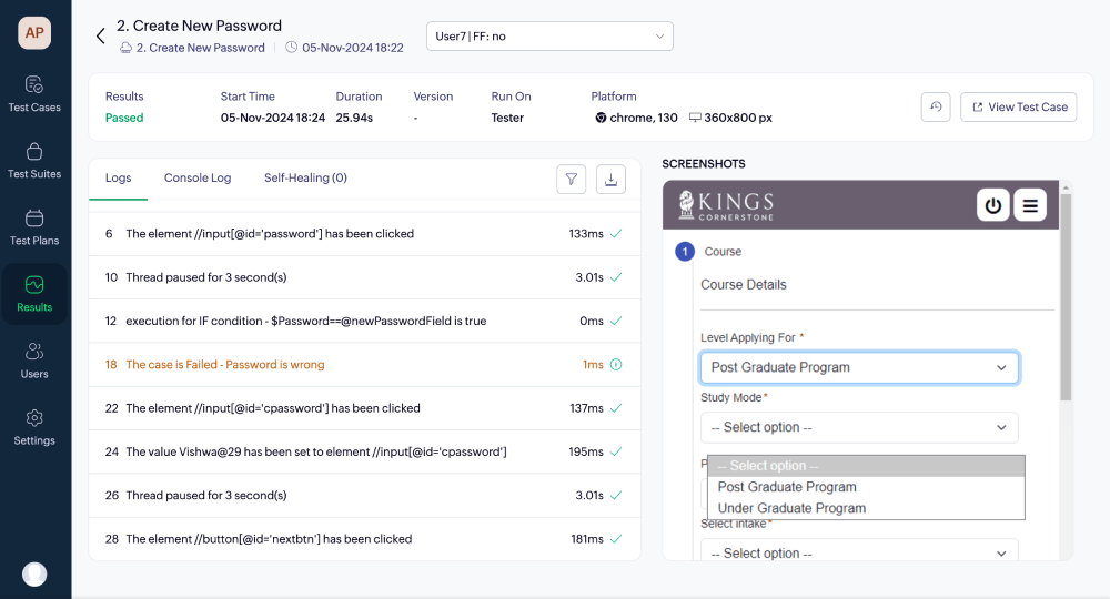 Student admission portal