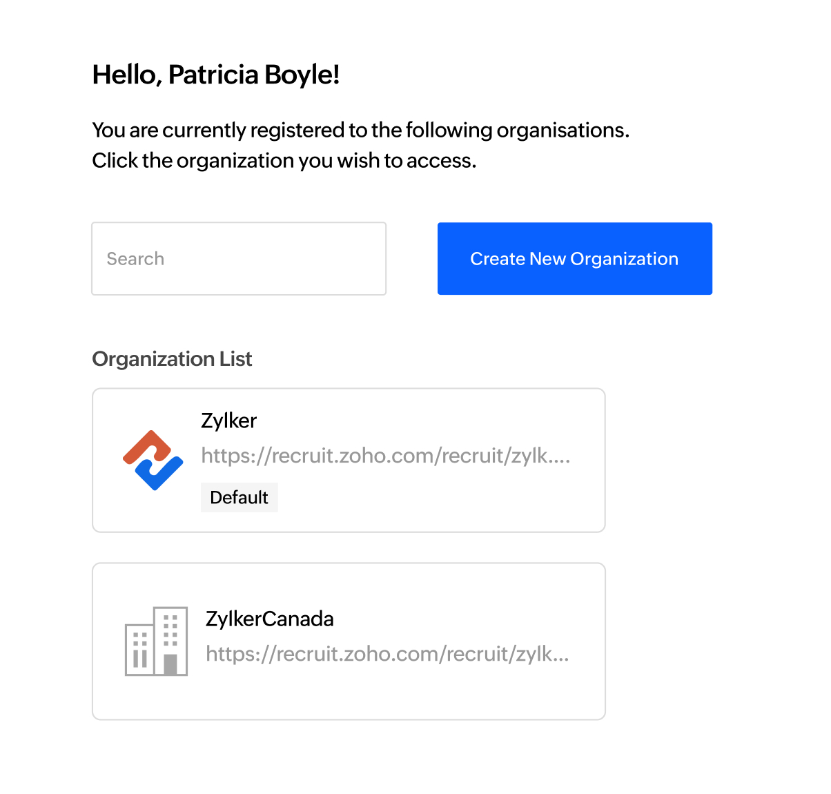Manage multiple organizations