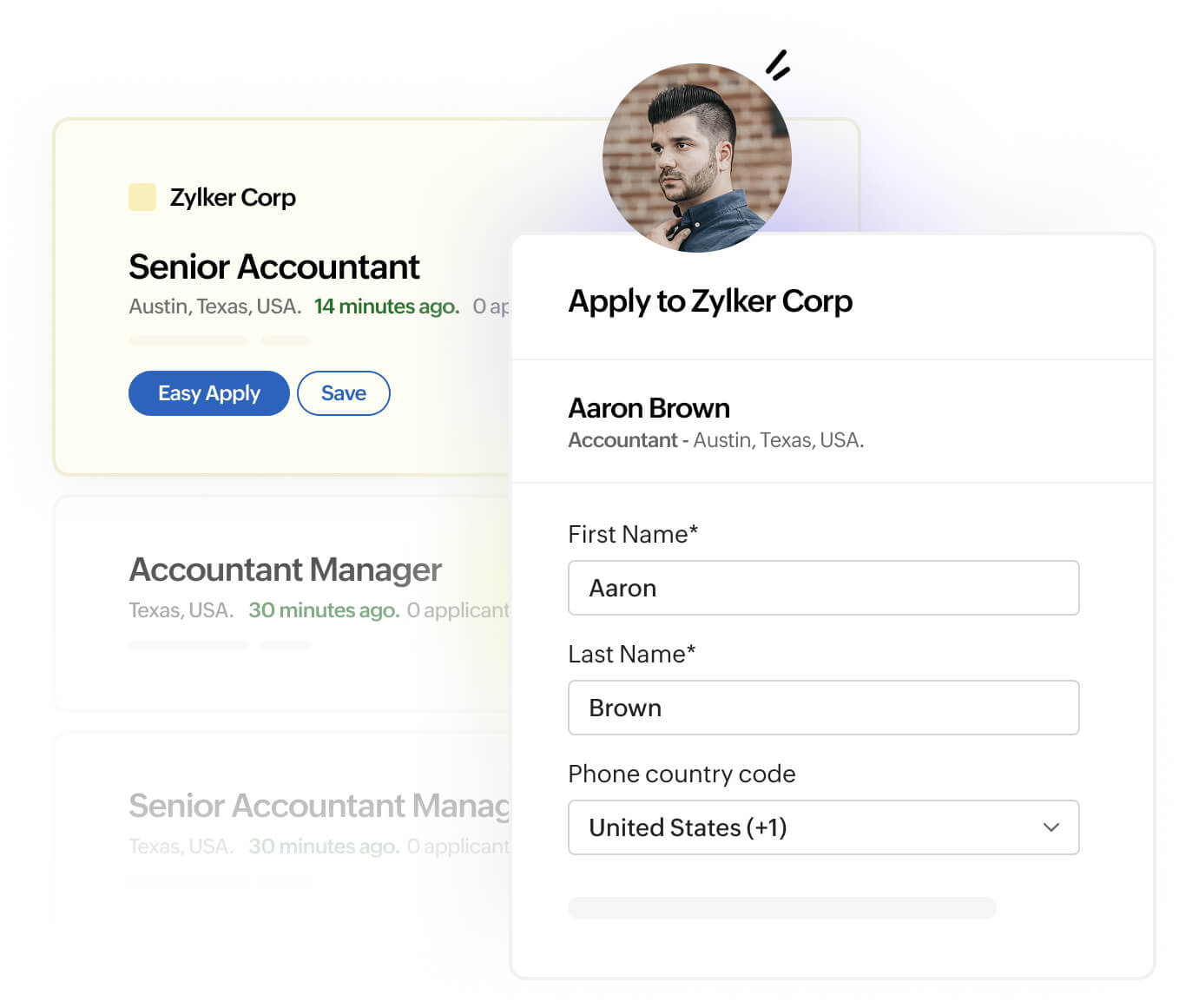 Push openings and receive applications in real time