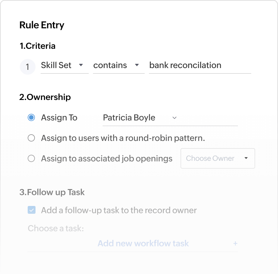 auto-assign candidates interface