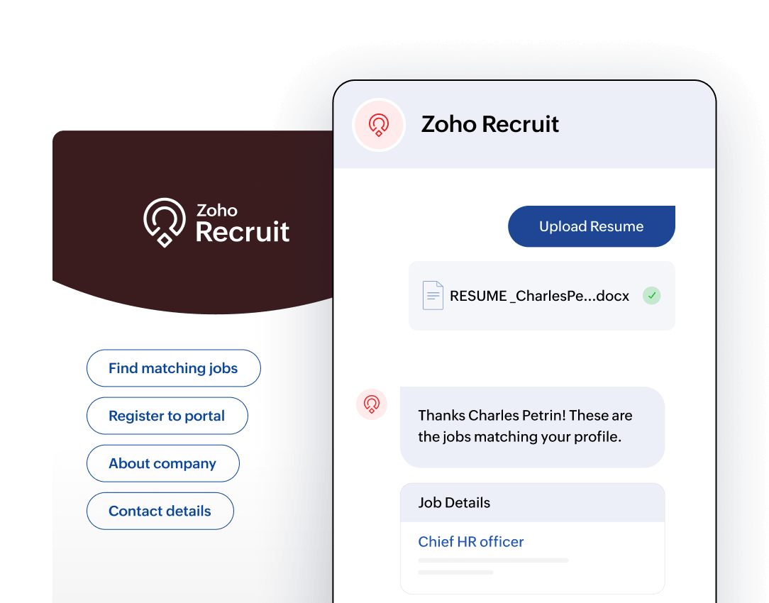 Career sites interface