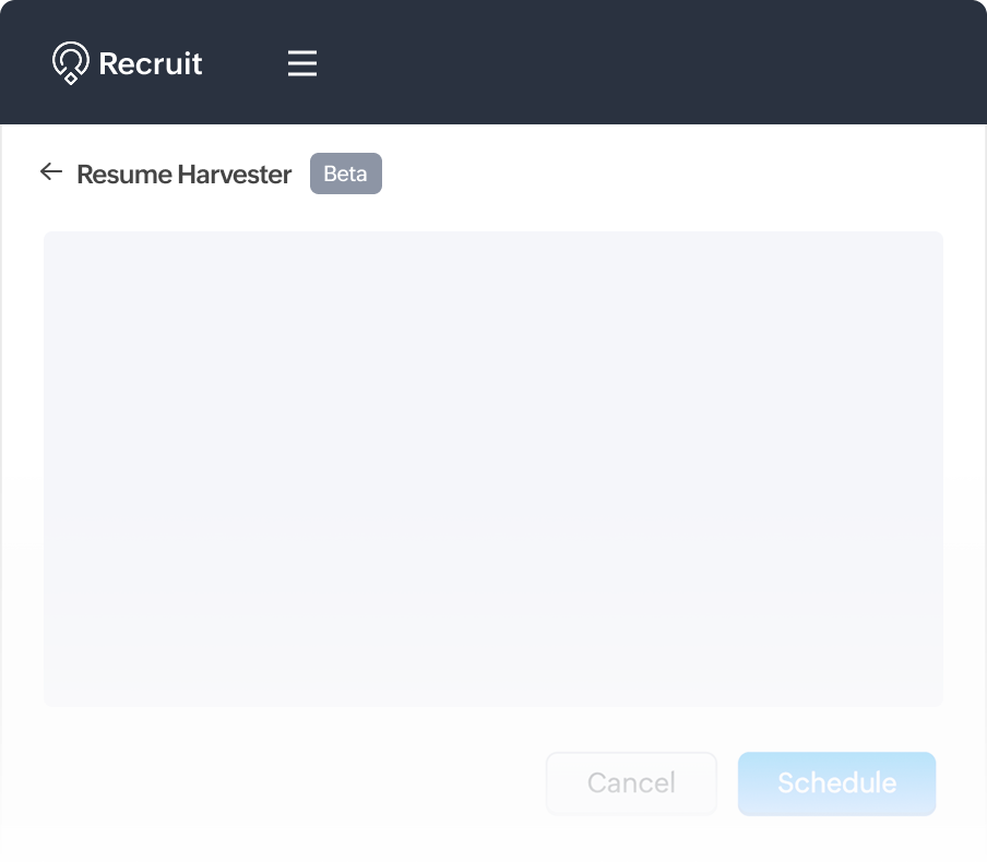 Zoho Recruit's Resume Harvester