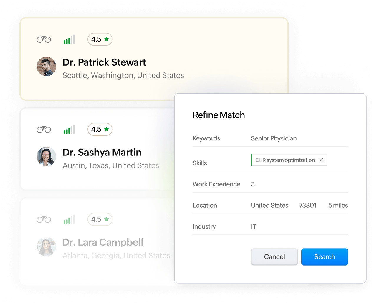 Candidate Matches in Zoho Recruit
