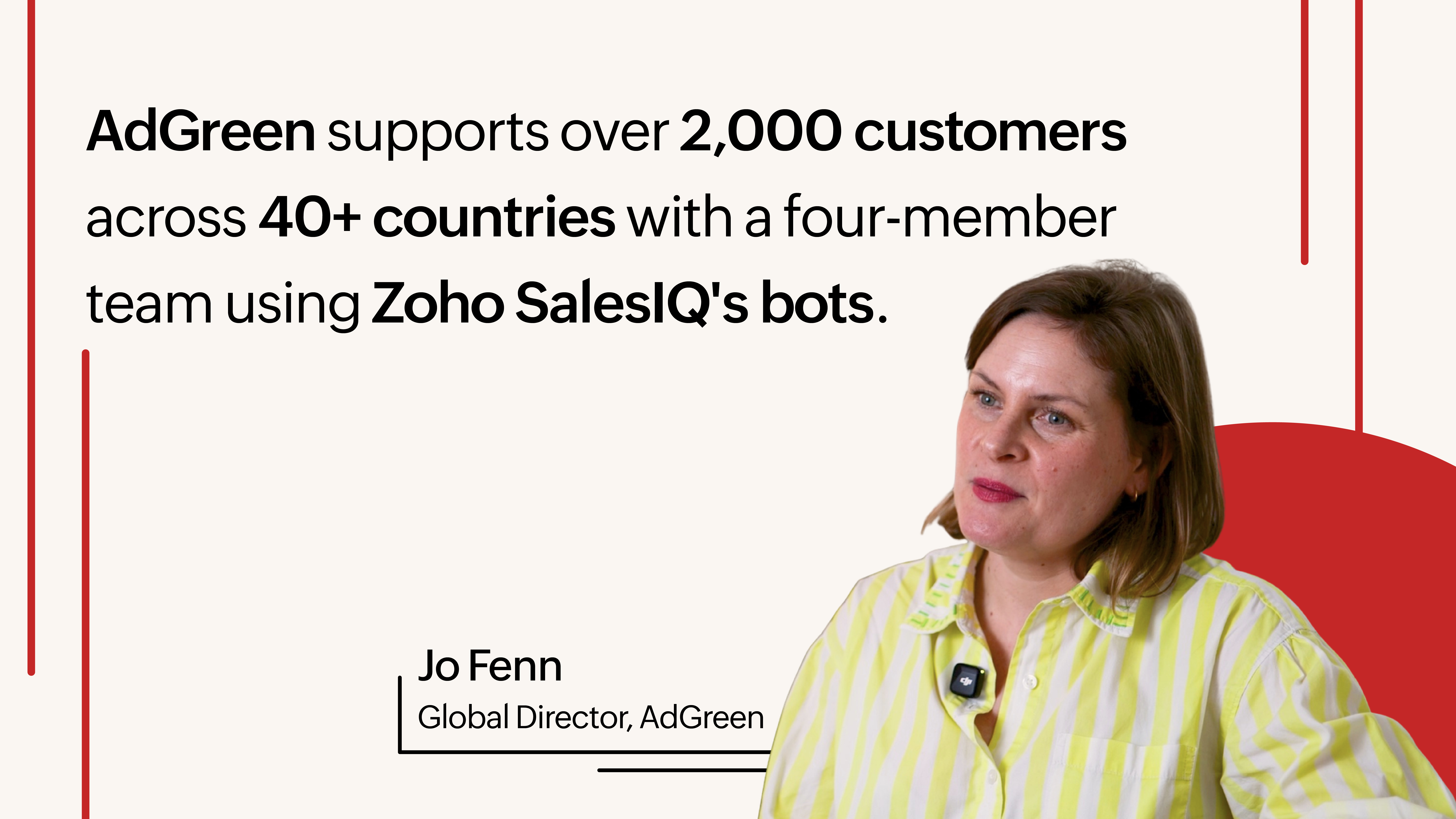 Adgreen supports 2k plus customers using SalesIQ