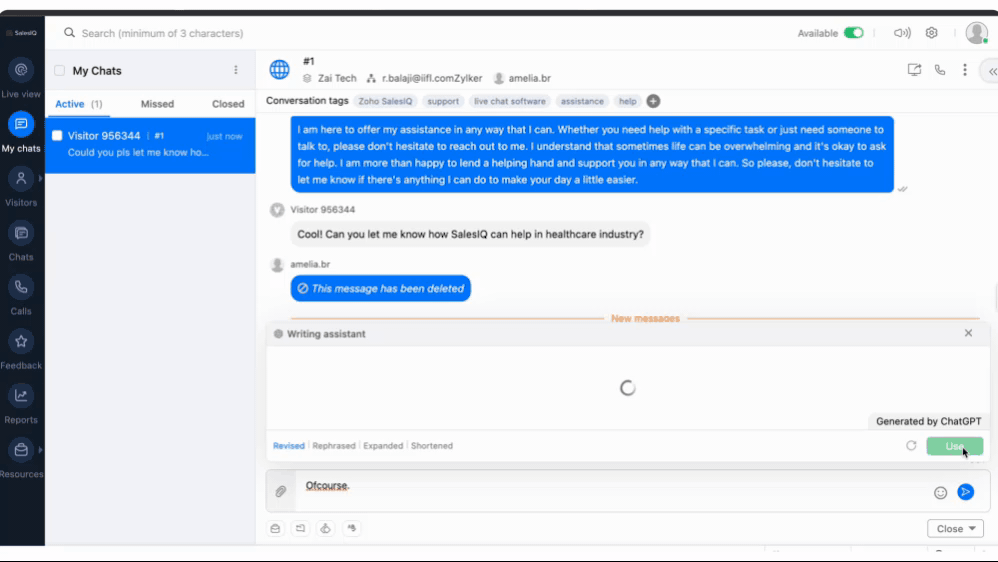 Language quality and tone with GenAI integration