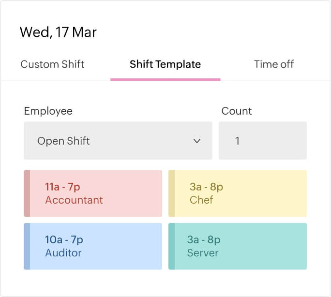 Streamline and manage multiple rosters with ease across departments and teams.