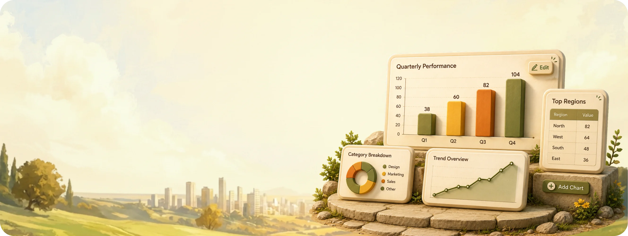 Charts and data remain fully editable
