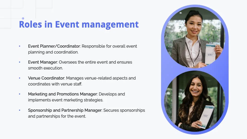 Roles in Event Management