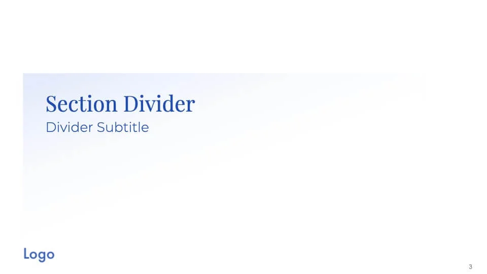 Section divider slide