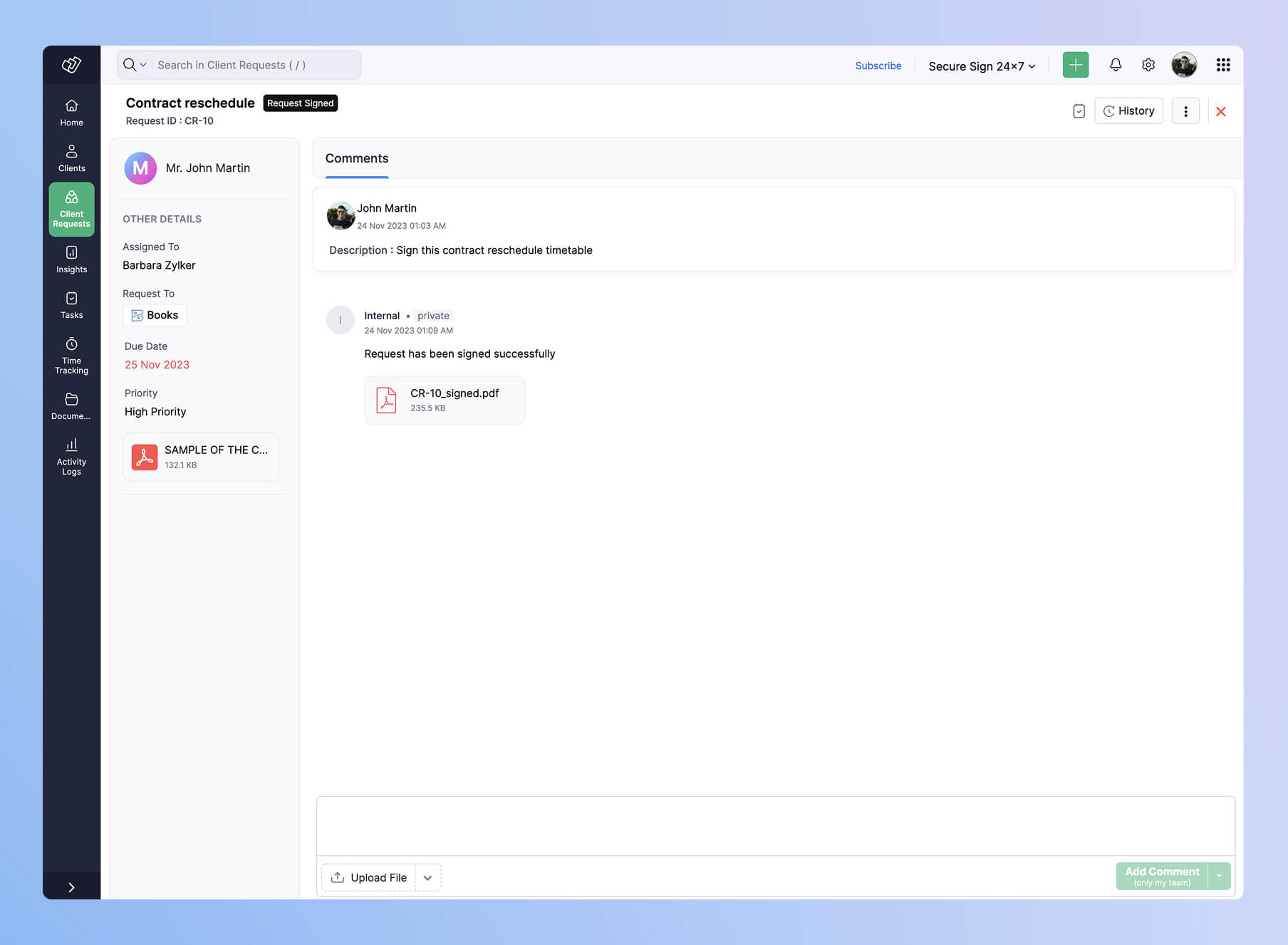 sign integrate with billing