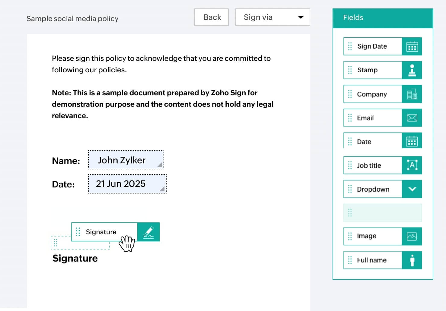Sample social media policy