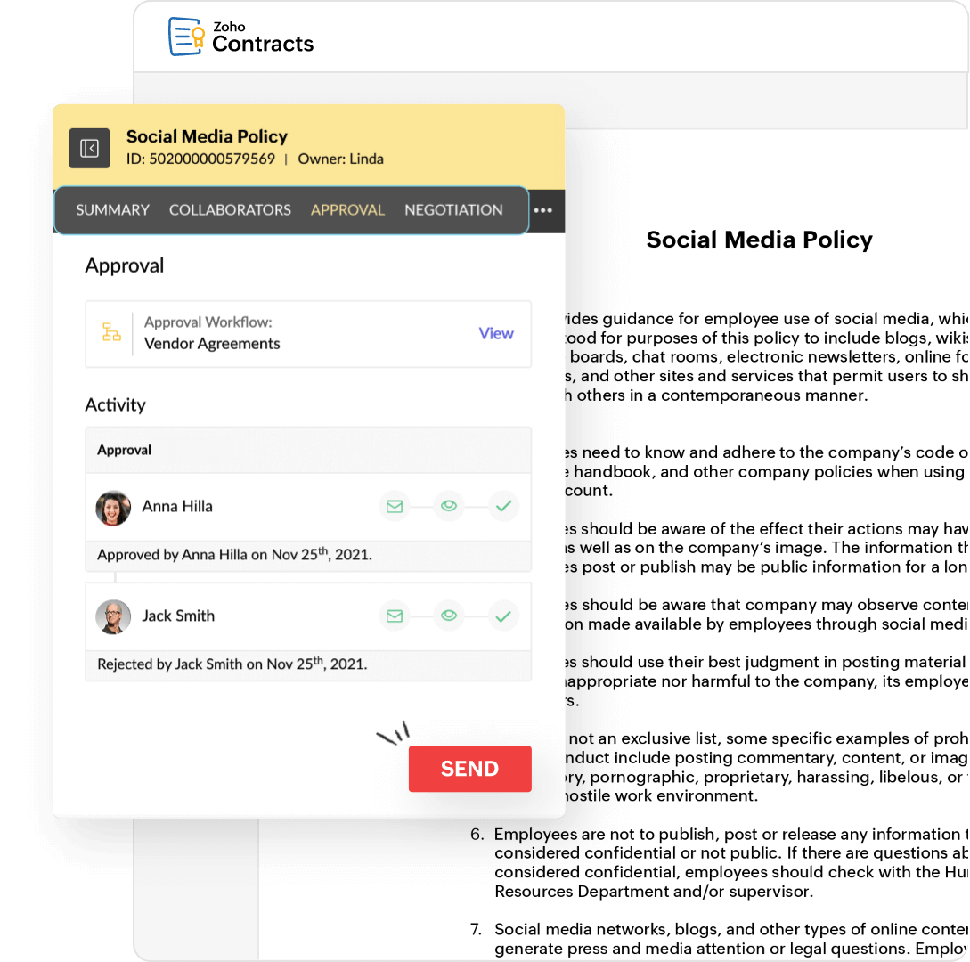 Contract lifecycle management