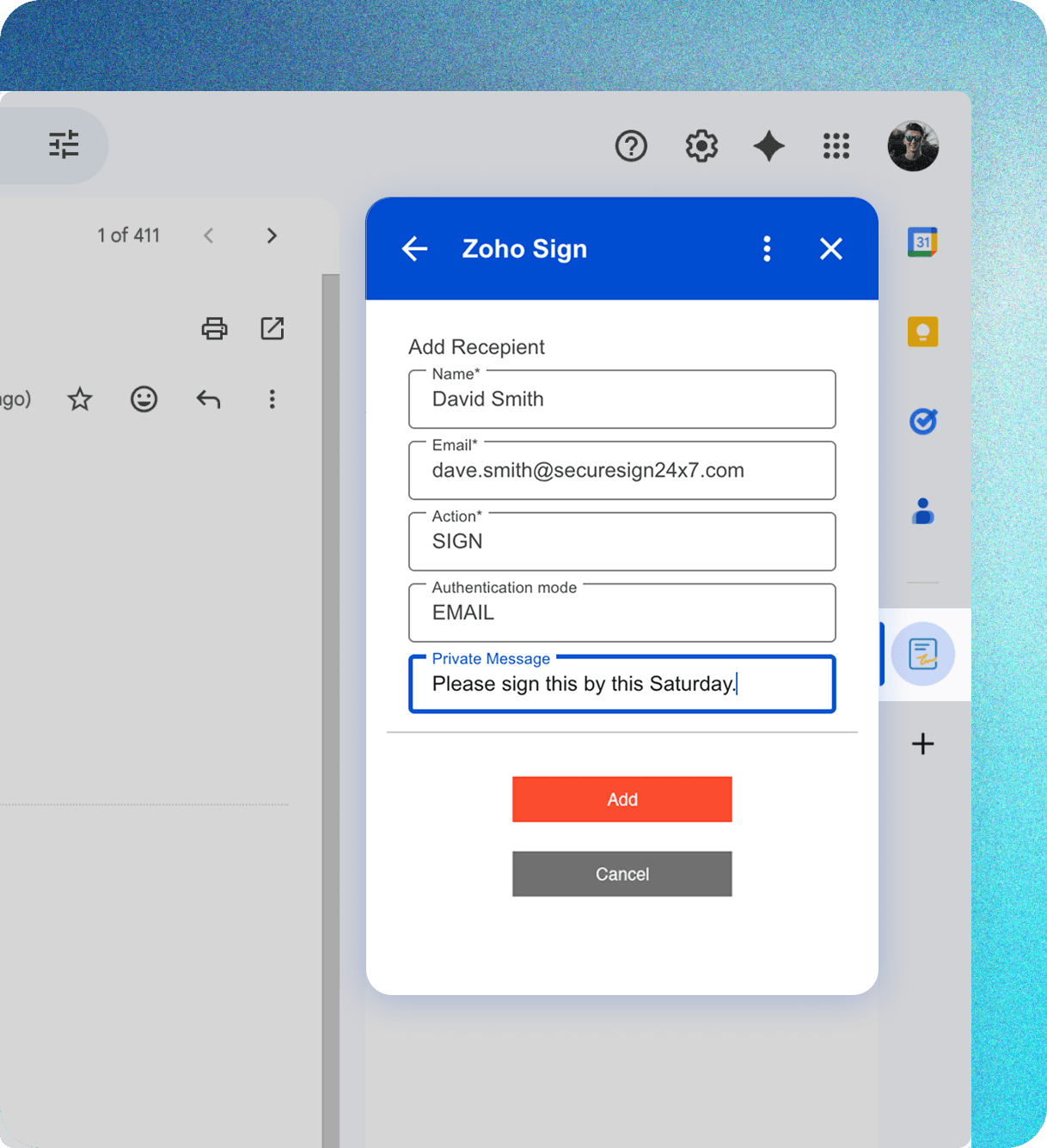Sign attachments from Gmail