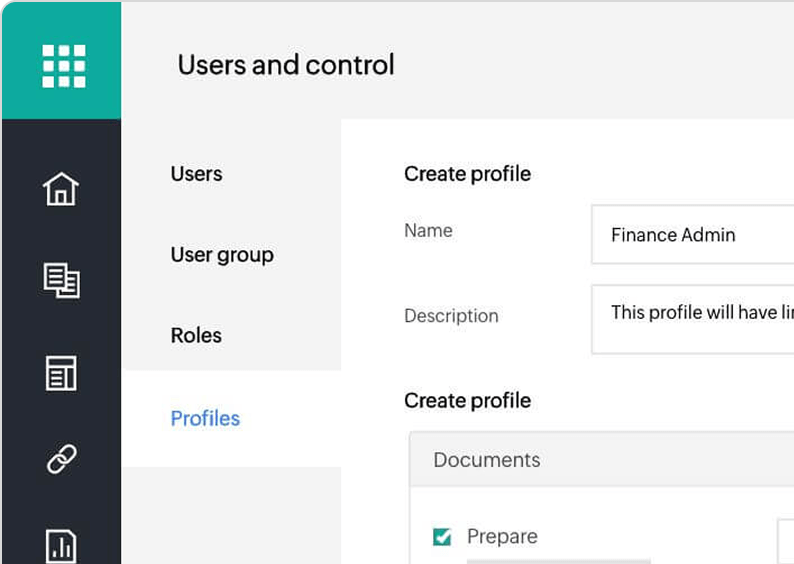 user and control