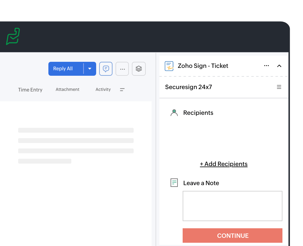 Collect signatures in ticket attachments