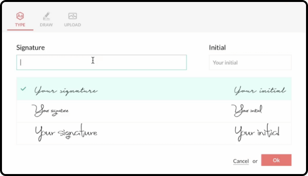 Sub-category without signing