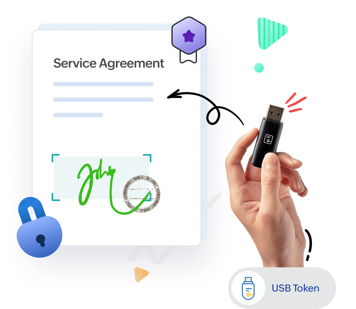 Sign documents with your USB DSC