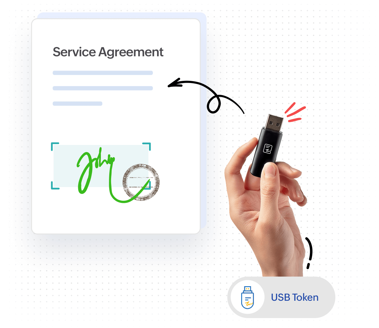 Sign documents with USB DSC tokens