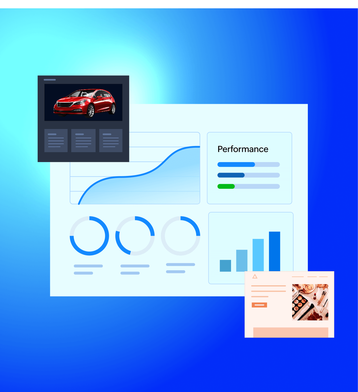 Agency website builder dashboard displaying multiple active client projects with status indicators and filters