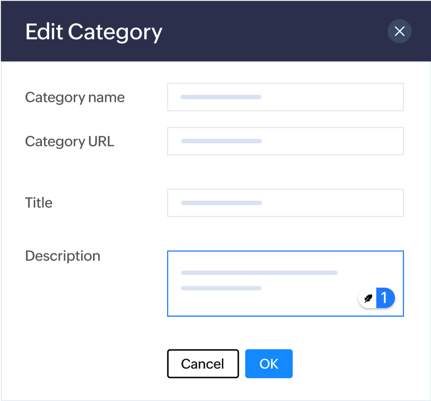 Blog categories