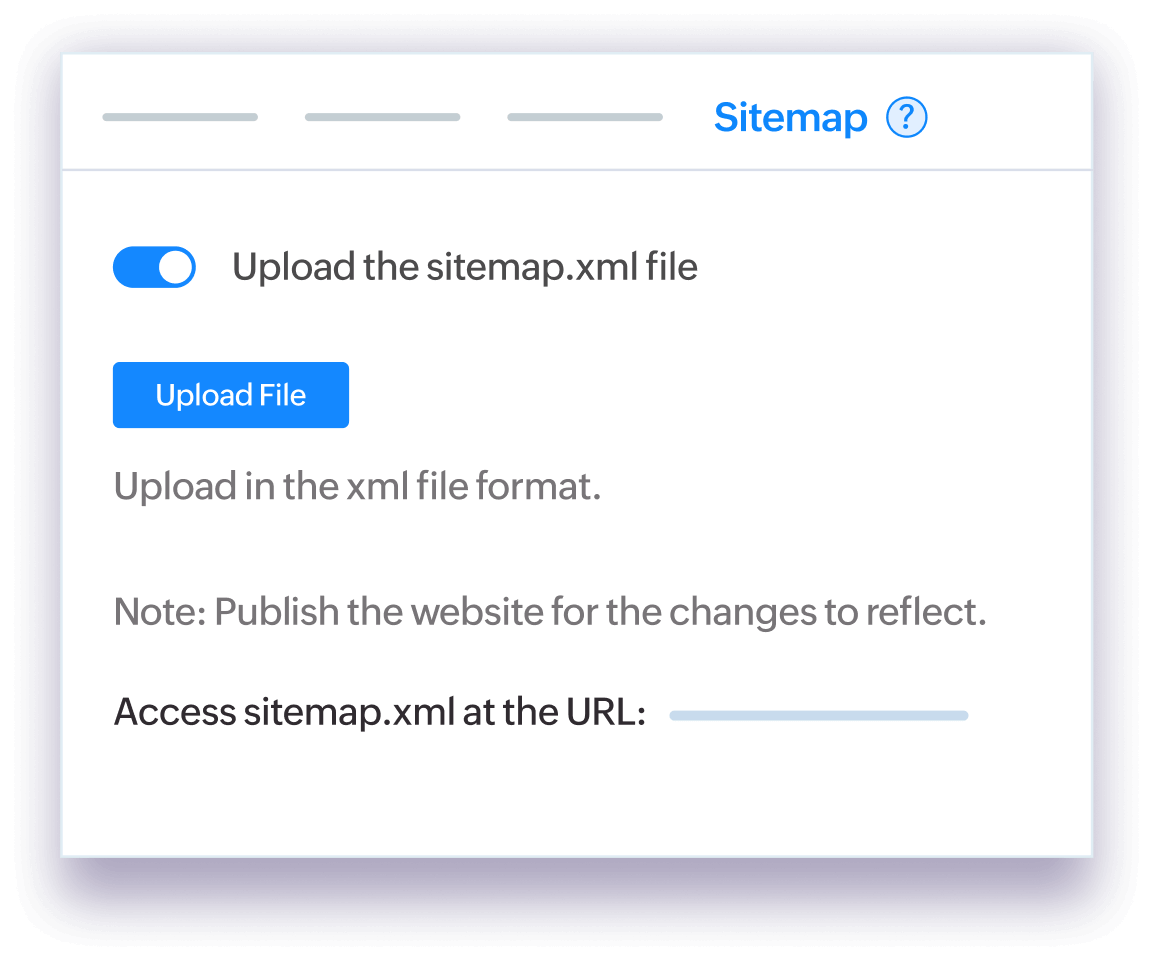 Sitemap inclusion