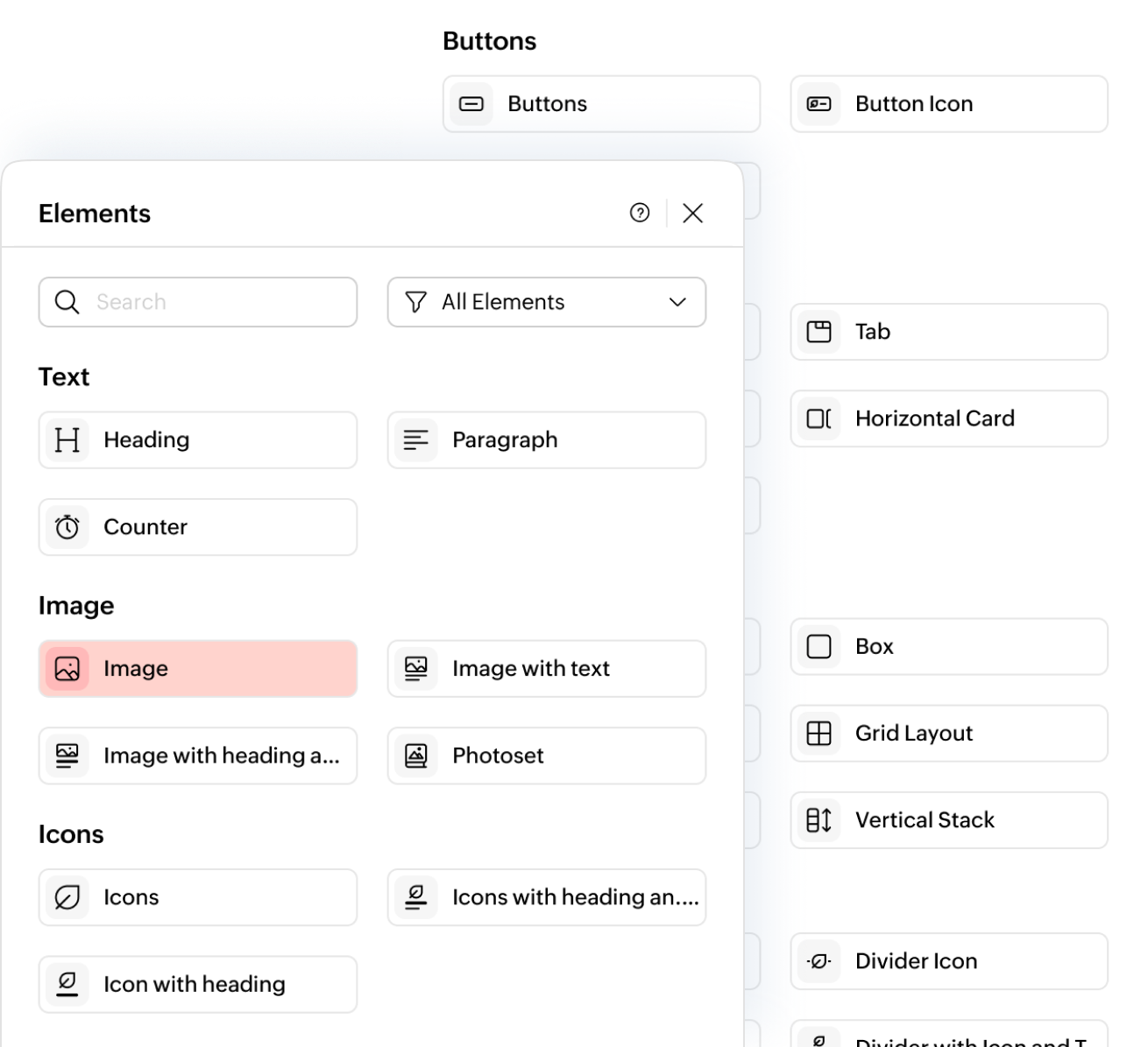 Design canvas for building a website visually