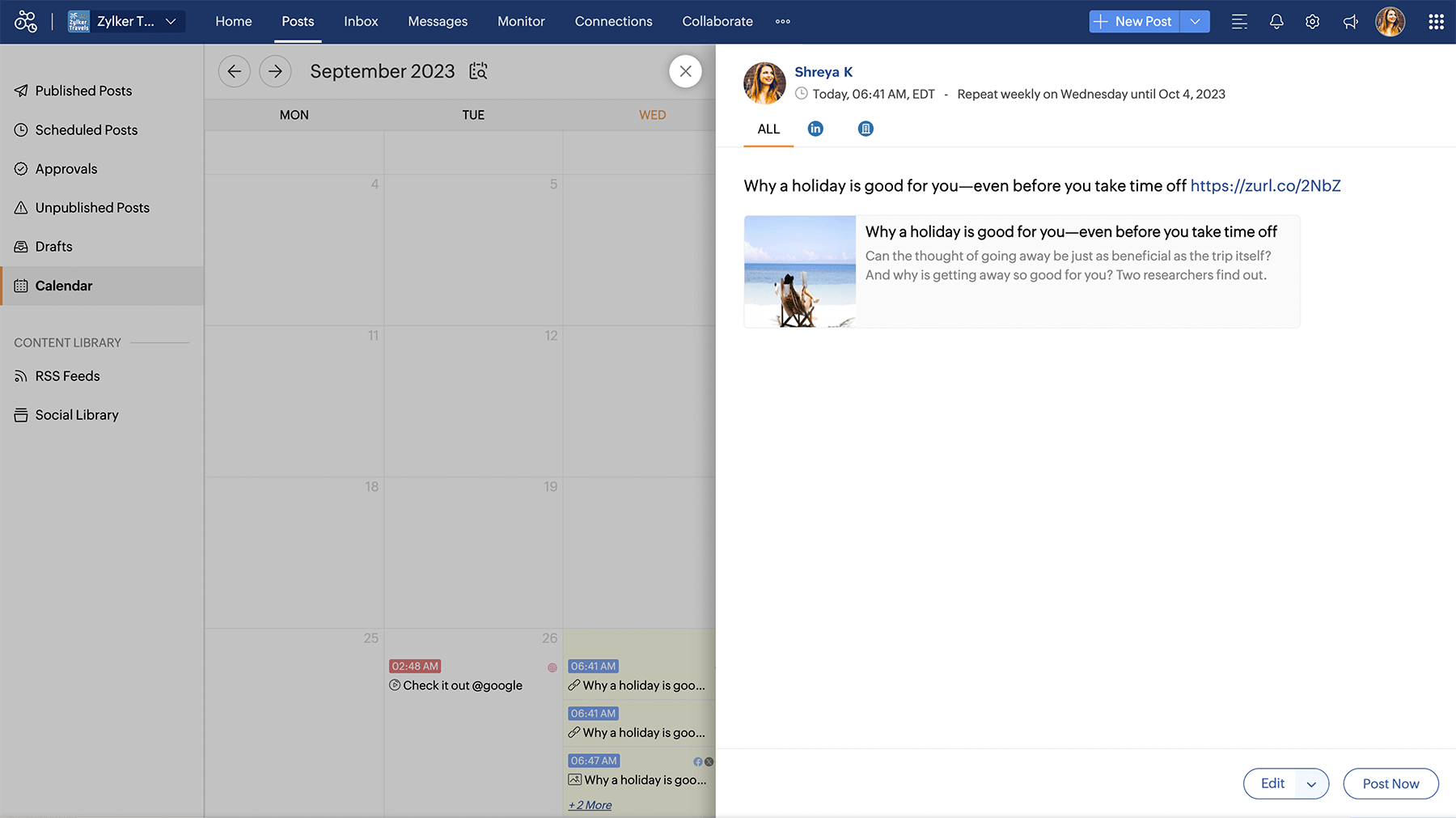 A social media calendar of your own.