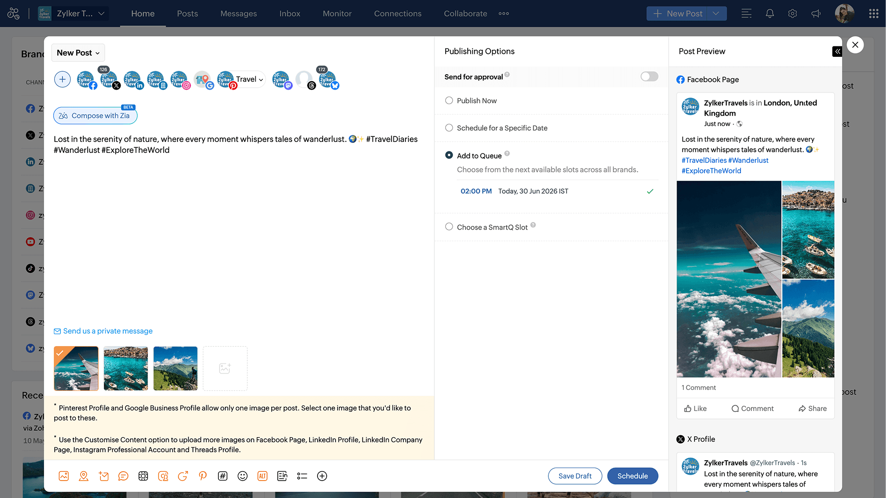 Easy drag and drop rescheduling interface