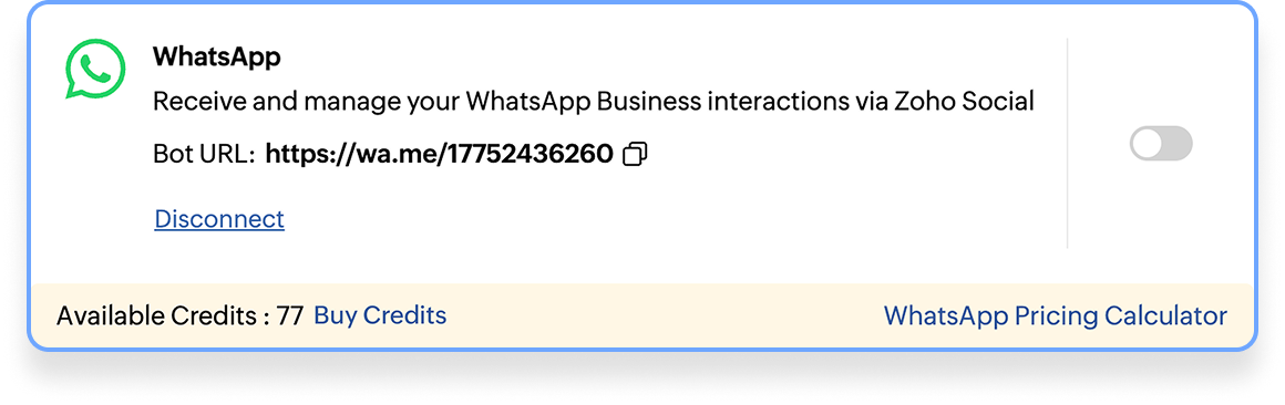 Conversation sync interface