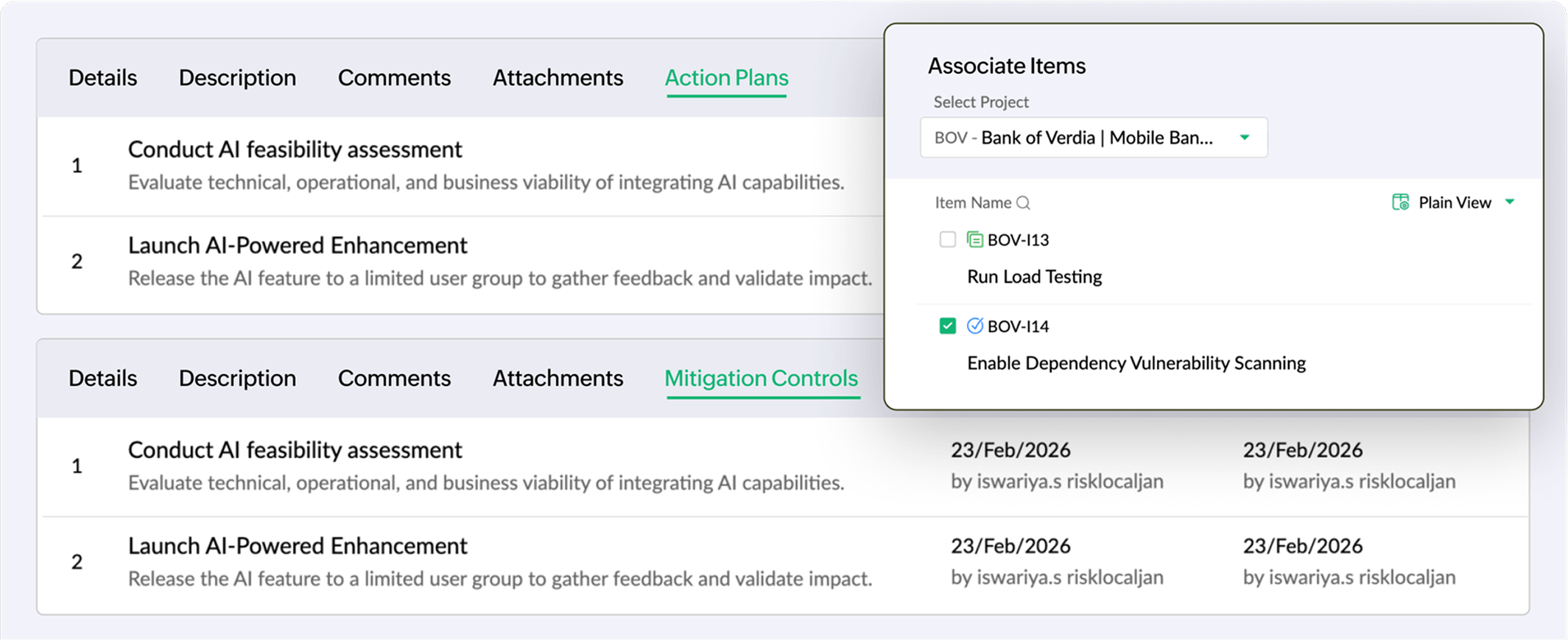 Mitigation and Action Plans