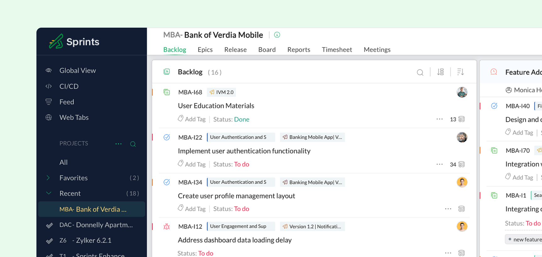 Worried about setting up agile? Zoho Sprints will take care of it.